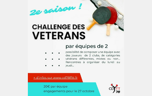 Challenge des vétérans saison 2