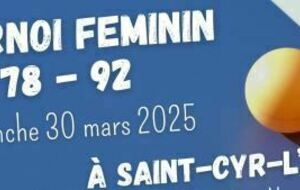 Tournoi interdépartemental féminin le 30 mars à Saint-Cyr-l'Ecole