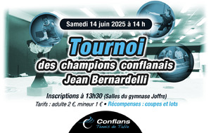 Tournoi des champions conflanais Jean Bernardelli samedi 14 juin au gymnase Joffre