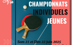 Championnats individuels jeunes à Marly-le-Roi les 21 et 22 juin
