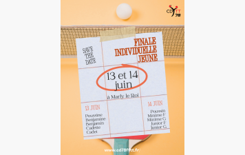 Finales individuelles jeunes des Yvelines les 13 et 14 juin à Marly-Le-Roi