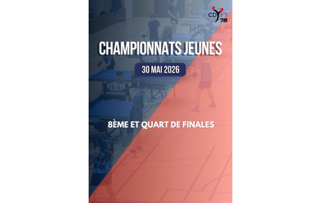1/8èmes et 1/4 de finale championnat des jeunes par équipes samedi 30 mai
